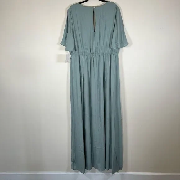 NWT Show Me Your MuMu Emily Empire Maxi Silver Sage XXXL - Picture 12 of 12